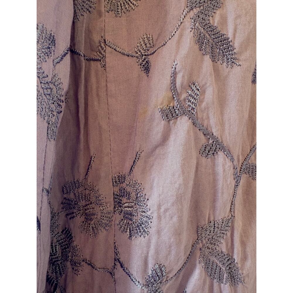 Ferragamo Vintage Purple Embroidered Vintage Wide Leg Palazzo Trousers - Picture 7 of 7